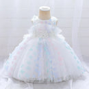 Elegant Bow Lace-Decorated Little Girls Tutu Party Dresses childrensterritory