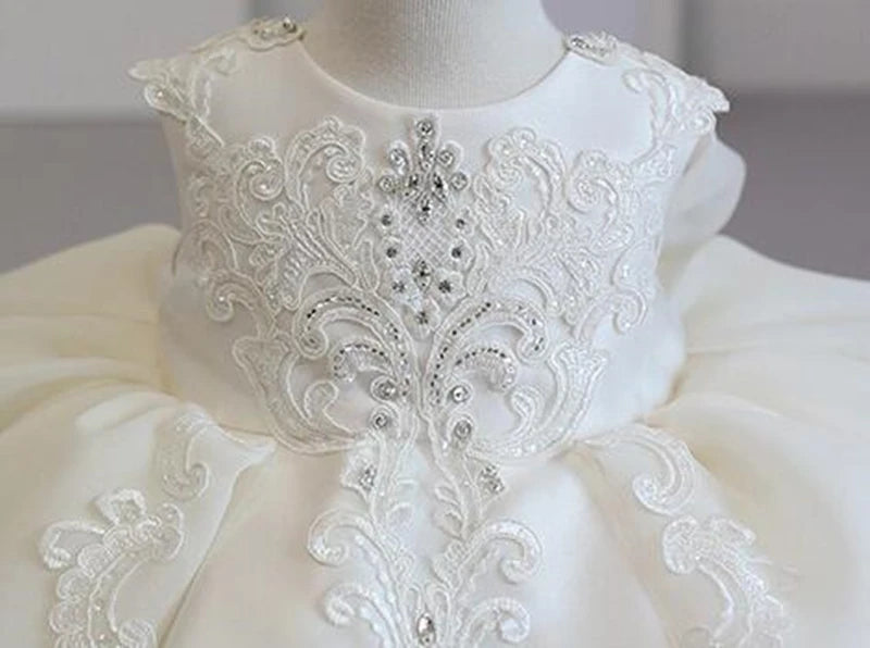 Little Girl Lace Embroidery Puffy Princess Party Dresses