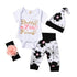Newborn Girls Letter Printed 3 Piece Winter Clothing Set childrensterritory
