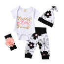 Newborn Girls Letter Printed 3 Piece Winter Clothing Set childrensterritory