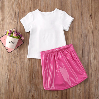 Kids Girl 2 Piece Floral Print Summer Fashion Outfits childrensterritory