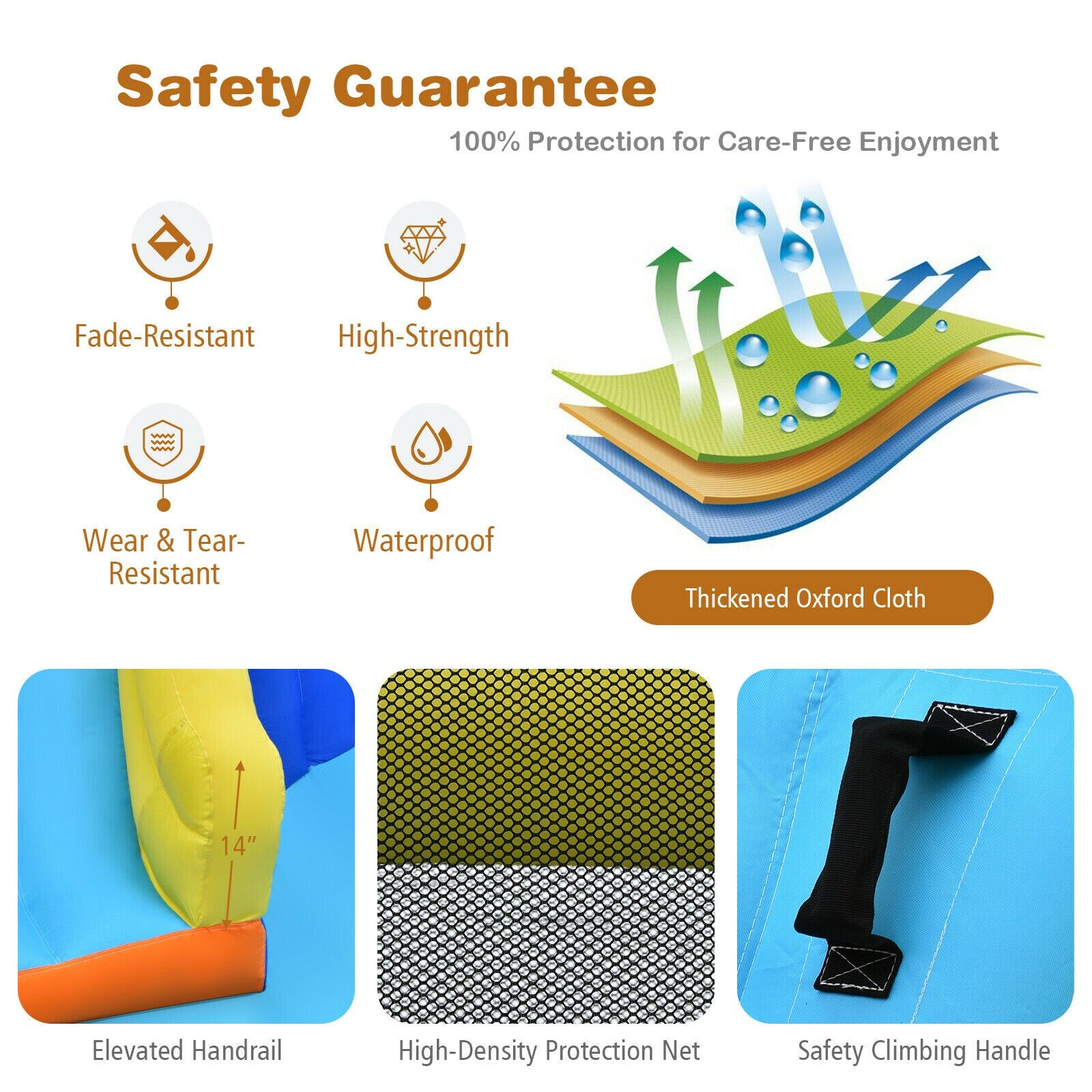 6-in-1 Mega Inflatable Water Slide Bounce House for Kids childrensterritory