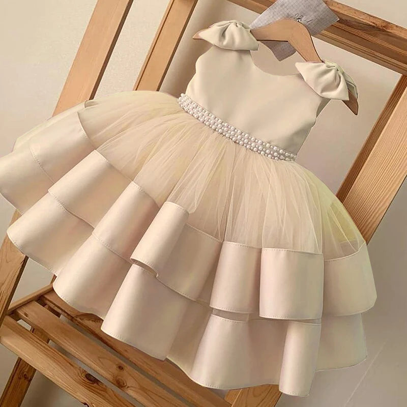 Bow Design Elegant Princess Tutu Dress For Girls childrensterritory