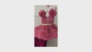 Little Girls Tutu Sparkling Birthday Dress with Bow Design