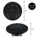 10" Steel Tongue Drum w/ Bag Mallets & Finger Picks childrensterritory