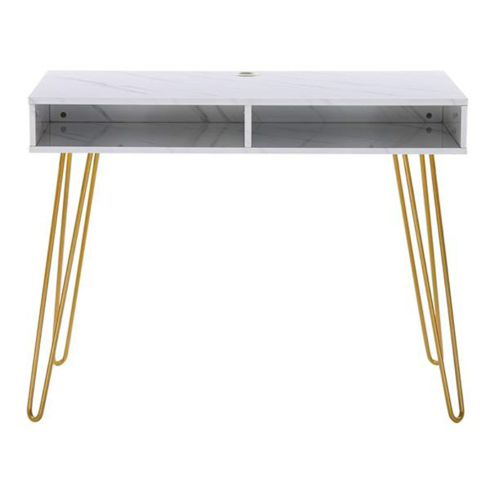 103x55x80cm Marble Computer/Study Table W/ Iron Foot childrensterritory