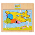 12/9 PCS Wooden Cartoon Animals Puzzle Toys childrensterritory