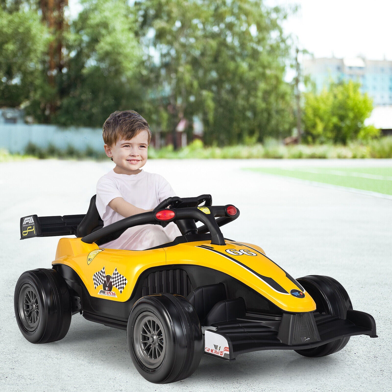 12V Kids Ride on Electric Racing Car w/ MP3 &amp; Lights childrensterritory