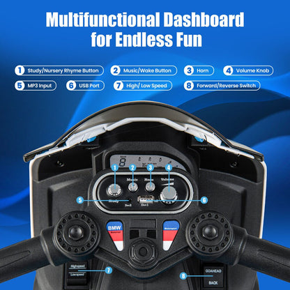 12V Kids Ride on Non-Slip Wheels Motorcycle w/LED Headlights childrensterritory