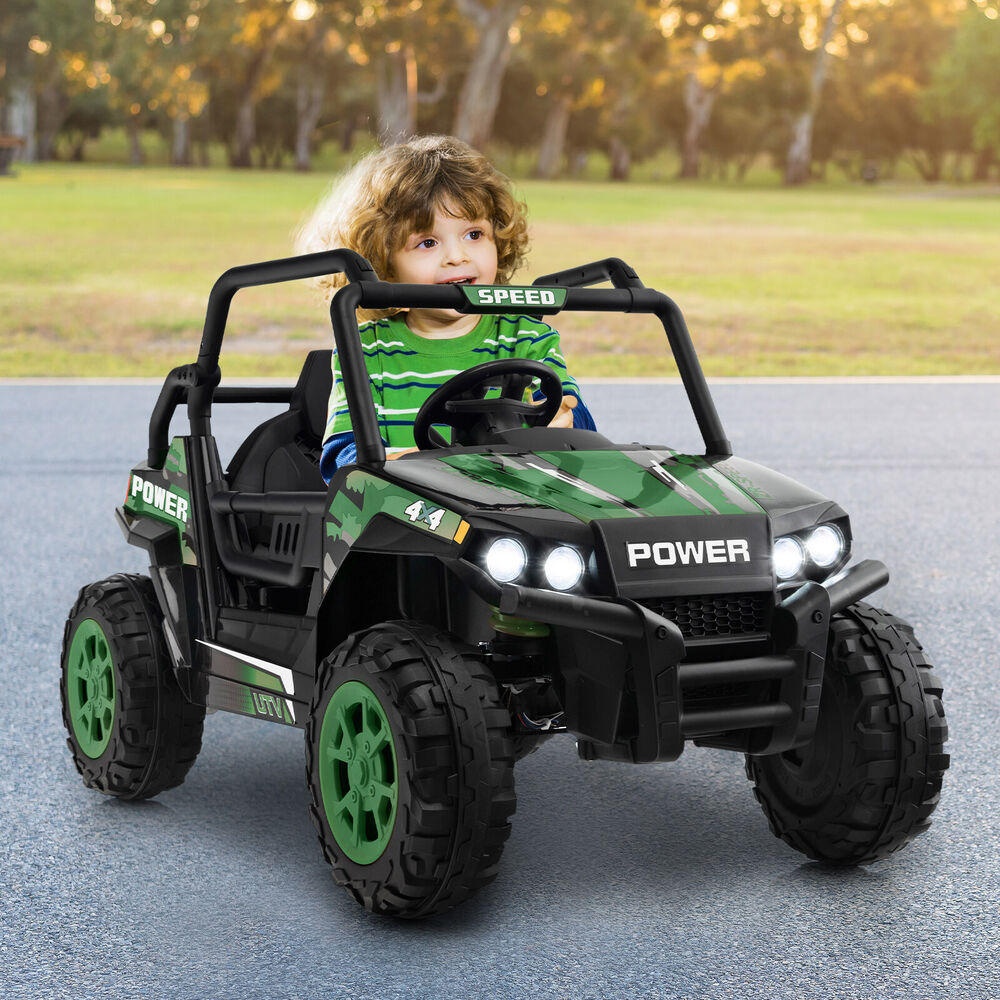 12V Kids UTV Electric Remote Ride-On Truck w/ LED Lights childrensterritory