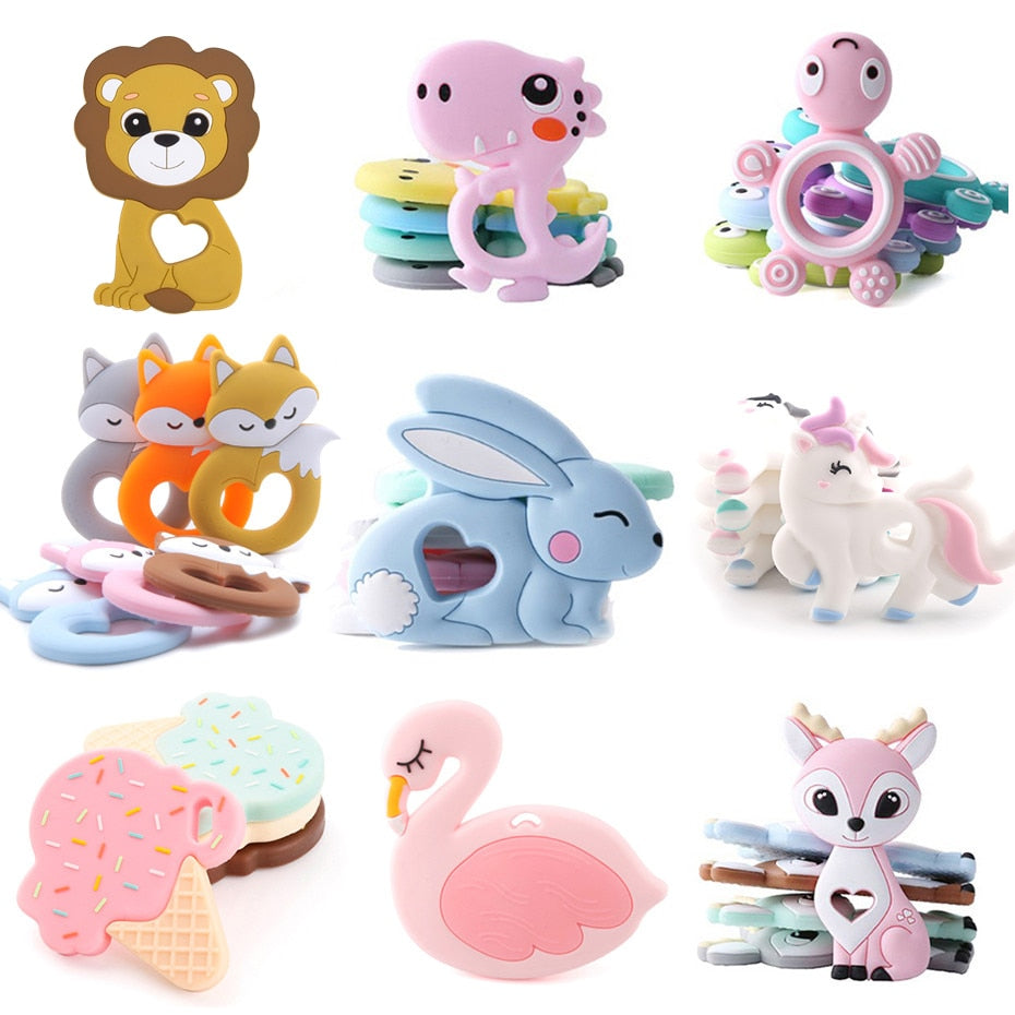 1PCS Baby Silicone Cartoon Pattern Teether Toy childrensterritory