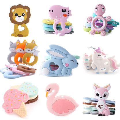 1PCS Baby Silicone Cartoon Pattern Teether Toy childrensterritory
