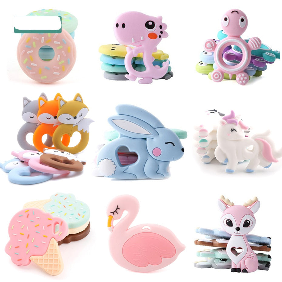 1PCS Baby Silicone Cartoon Pattern Teether Toy childrensterritory