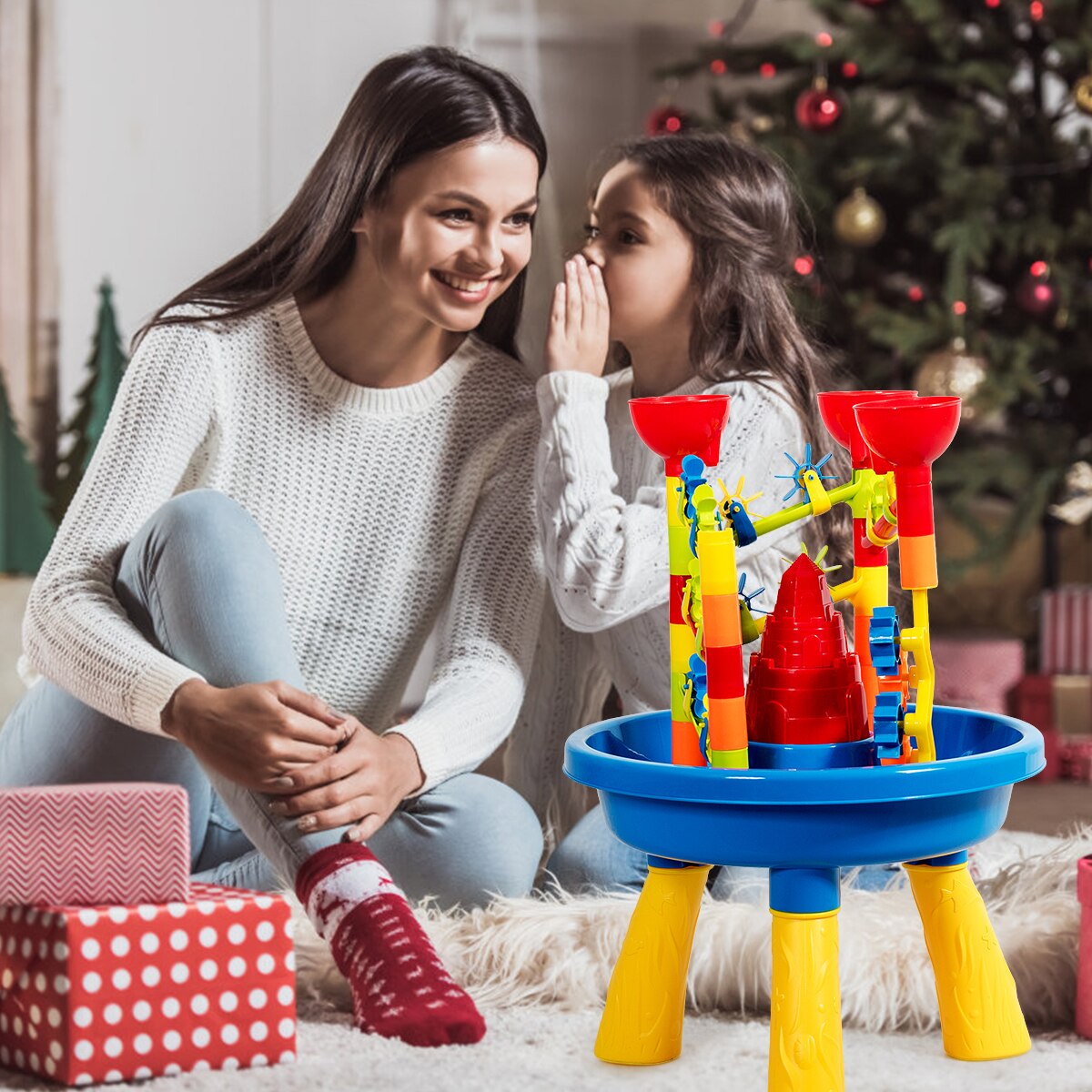 2 in 1 Kids Sand and Water Table Activity Play Center Toy childrensterritory