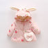 2PCS Baby Girls Floral Printed Hooded Parkas+Bag childrensterritory