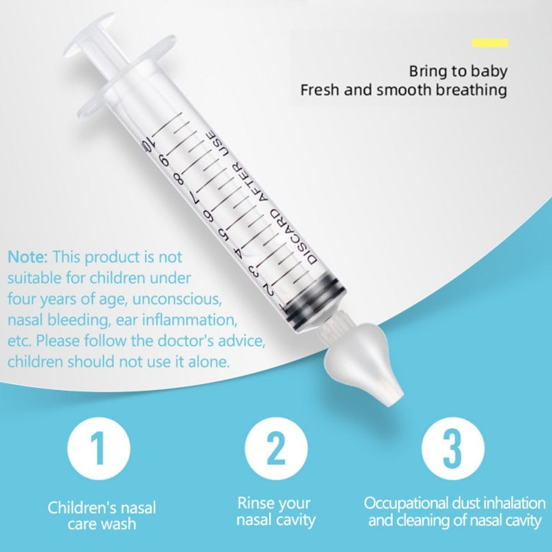 2Pcs 10ML Baby Care Nasal Aspirator Cleaner childrensterritory