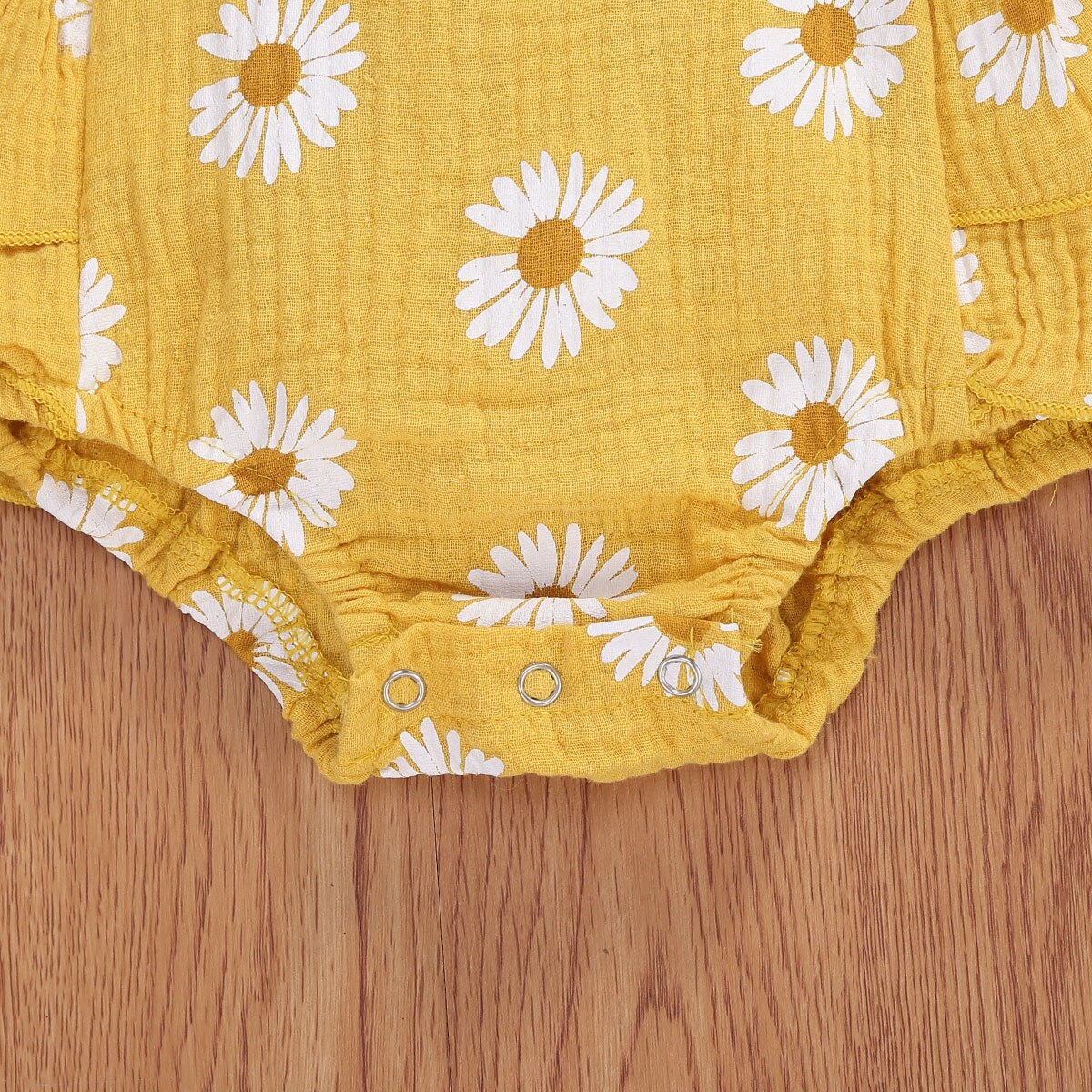 2Pcs Baby Girl Daisy Printed Off Shoulder Romper childrensterritory