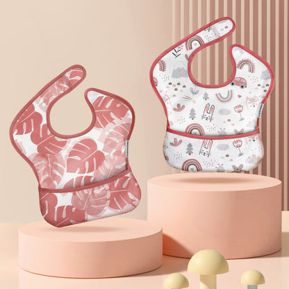 2Pcs Waterproof Cartoon Bibs/Feeding Bibs for Baby childrensterritory