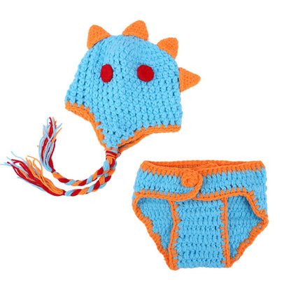 2pcs/set Dinosaur Crochet Costumes Infant Photo Props childrensterritory