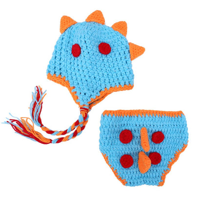 2pcs/set Dinosaur Crochet Costumes Infant Photo Props childrensterritory