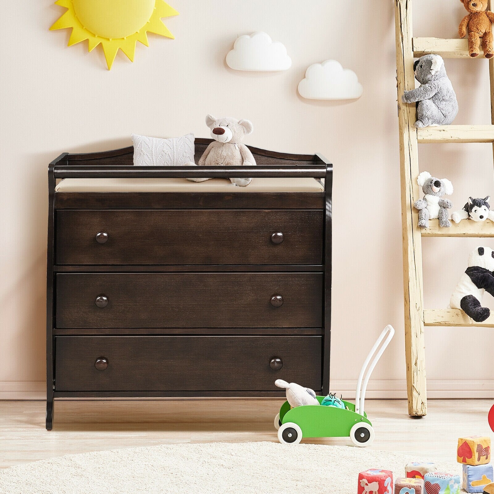 3 Drawer Baby Changing Table w/ Safety Belt childrensterritory