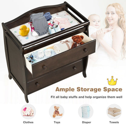 3 Drawer Baby Changing Table w/ Safety Belt childrensterritory