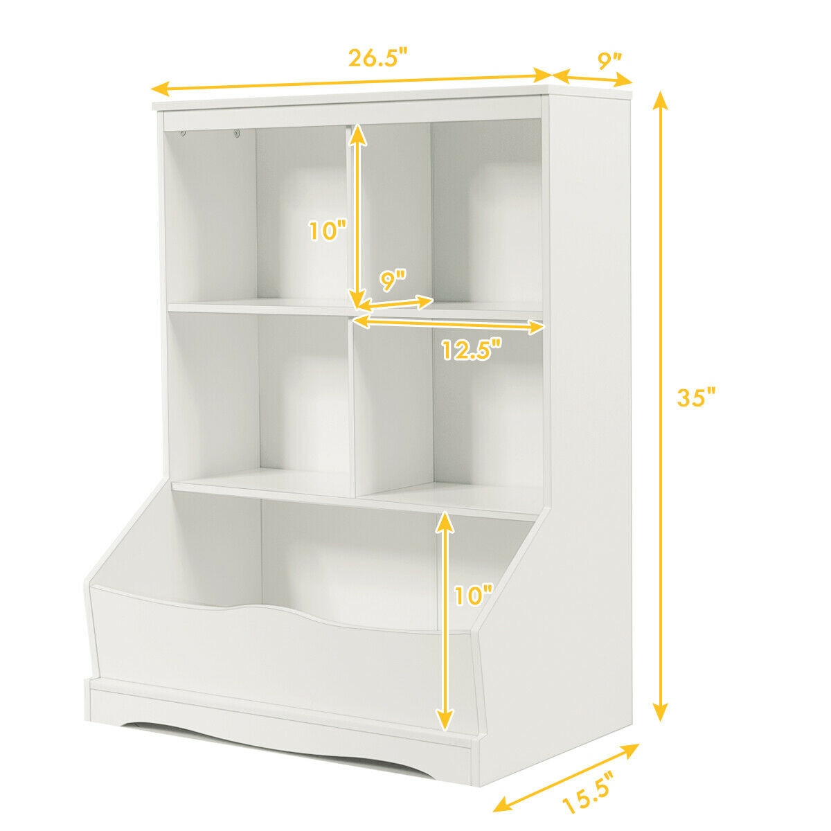 3-Tier Kids Multi-Functional Storage Cabinet childrensterritory