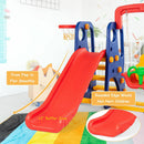 3-in-1 Children Climber Slide/Swing Seat/Basketball Hoop Playset childrensterritory