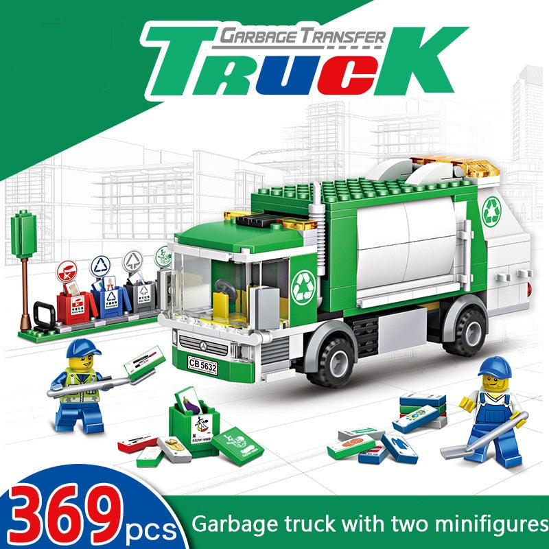 369PCS Garbage Transfer/City Cleaning Truck Toy for Kids childrensterritory