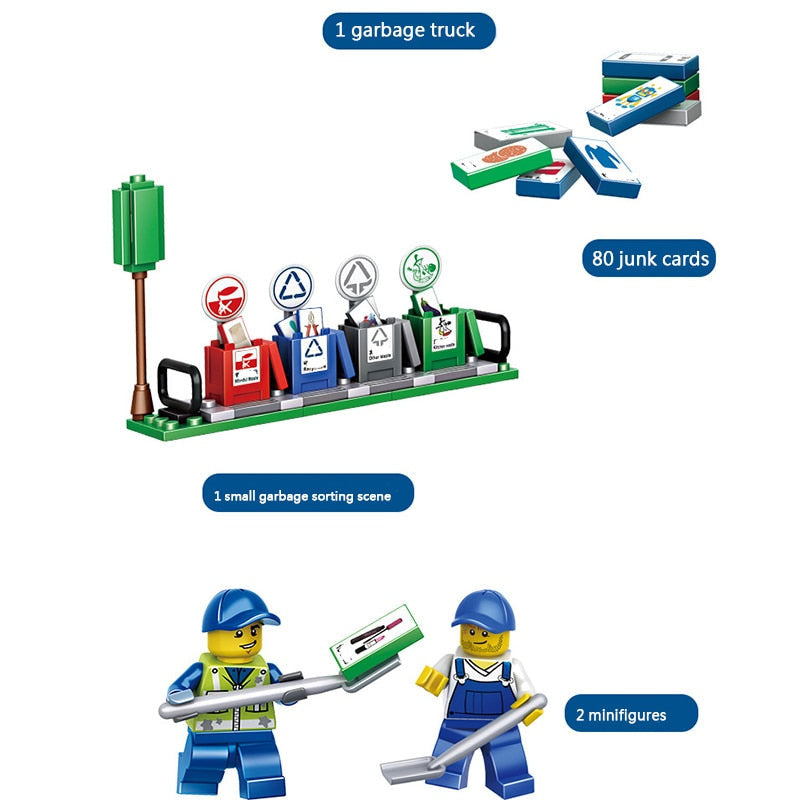 369PCS Garbage Transfer/City Cleaning Truck Toy for Kids childrensterritory