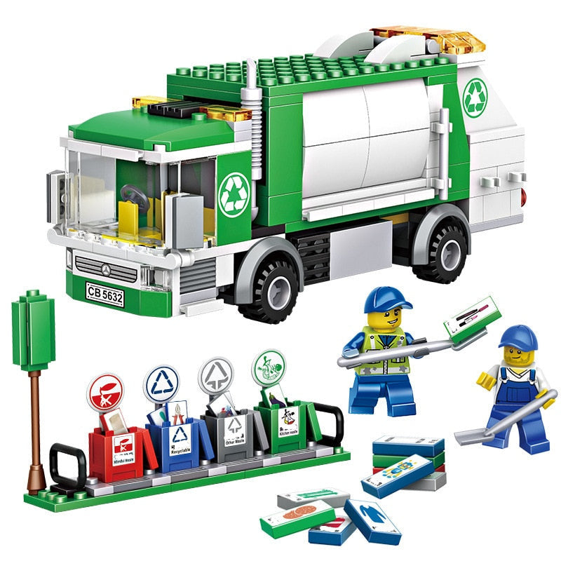 369PCS Garbage Transfer/City Cleaning Truck Toy for Kids childrensterritory