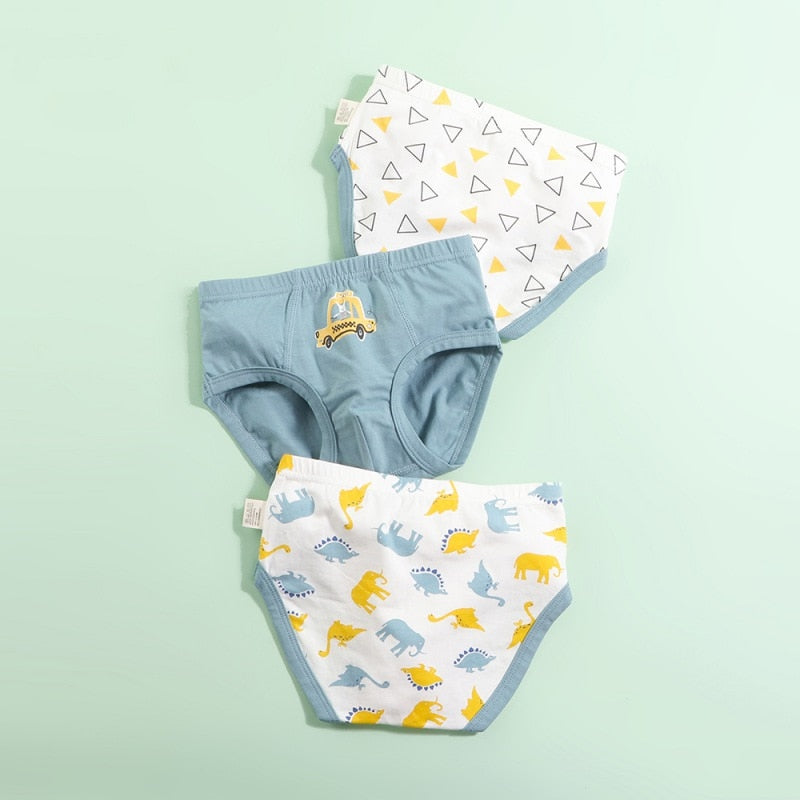 3pcs/lot Kids Boys Cartoon Printed Briefs/Cotton Boxers childrensterritory