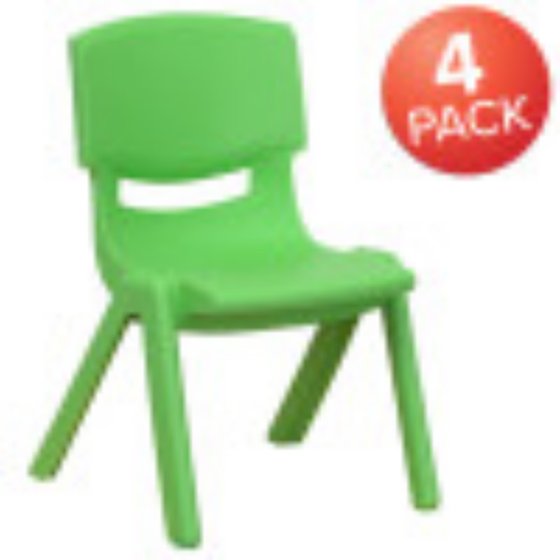 4 Pack Plastic Stack-able School Kids&