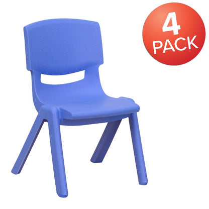 4 Pack Plastic Stack-able School Kids&