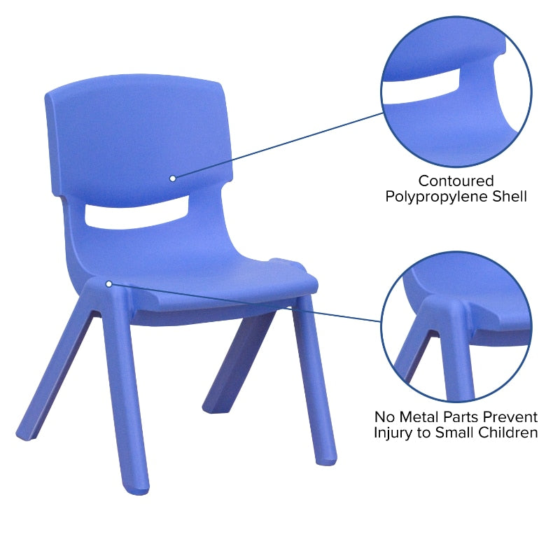 4 Pack Plastic Stack-able School Kids&
