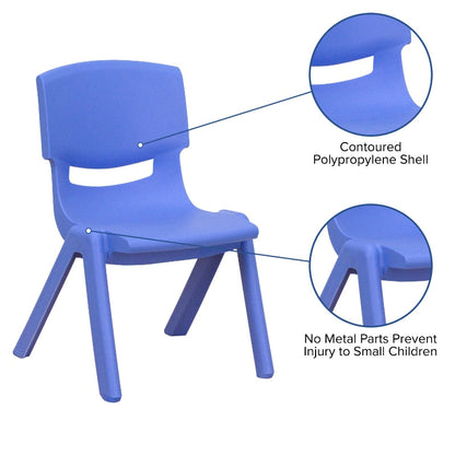 4 Pack Plastic Stack-able School Kids&