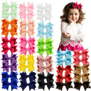 40Pcs Baby/Kids Girls Solid Ribbon Bow Hair Clips childrensterritory