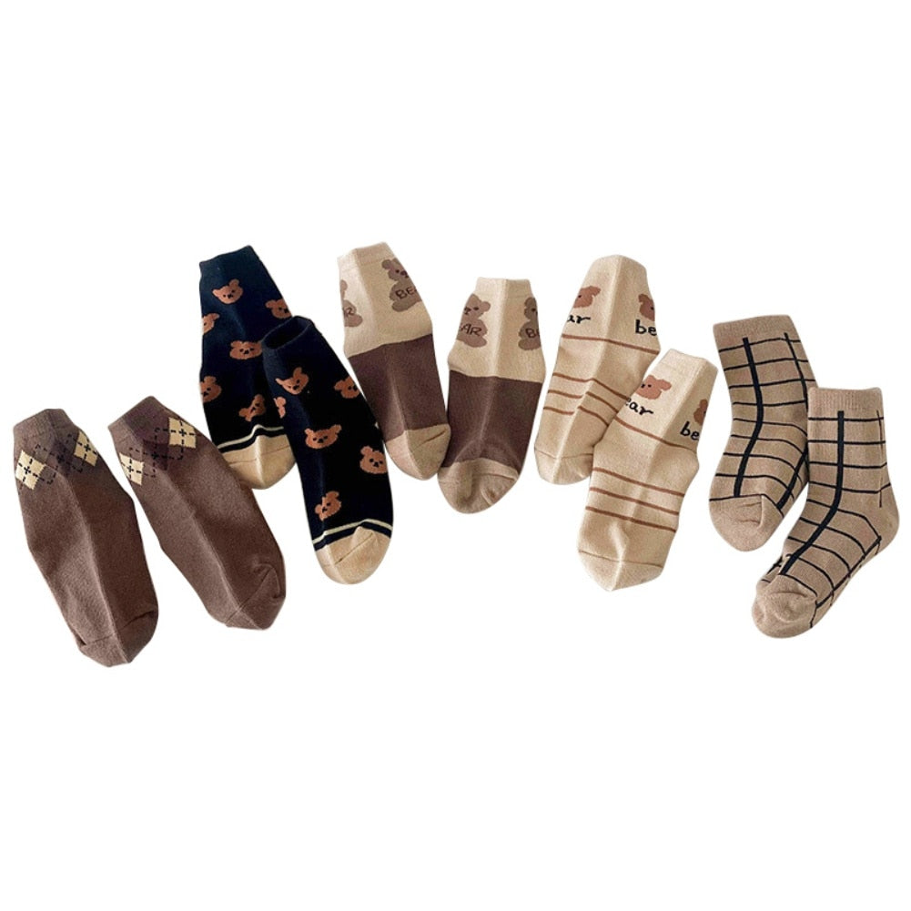 5 Pairs/lot Cotton Boys Girls Soft Socks for1-12 Years childrensterritory