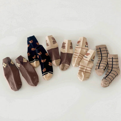 5 Pairs/lot Cotton Boys Girls Soft Socks for1-12 Years childrensterritory