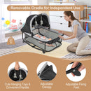 5-in-1 Baby Playard Nursery Center w/ Cradle & Basket Storage childrensterritory