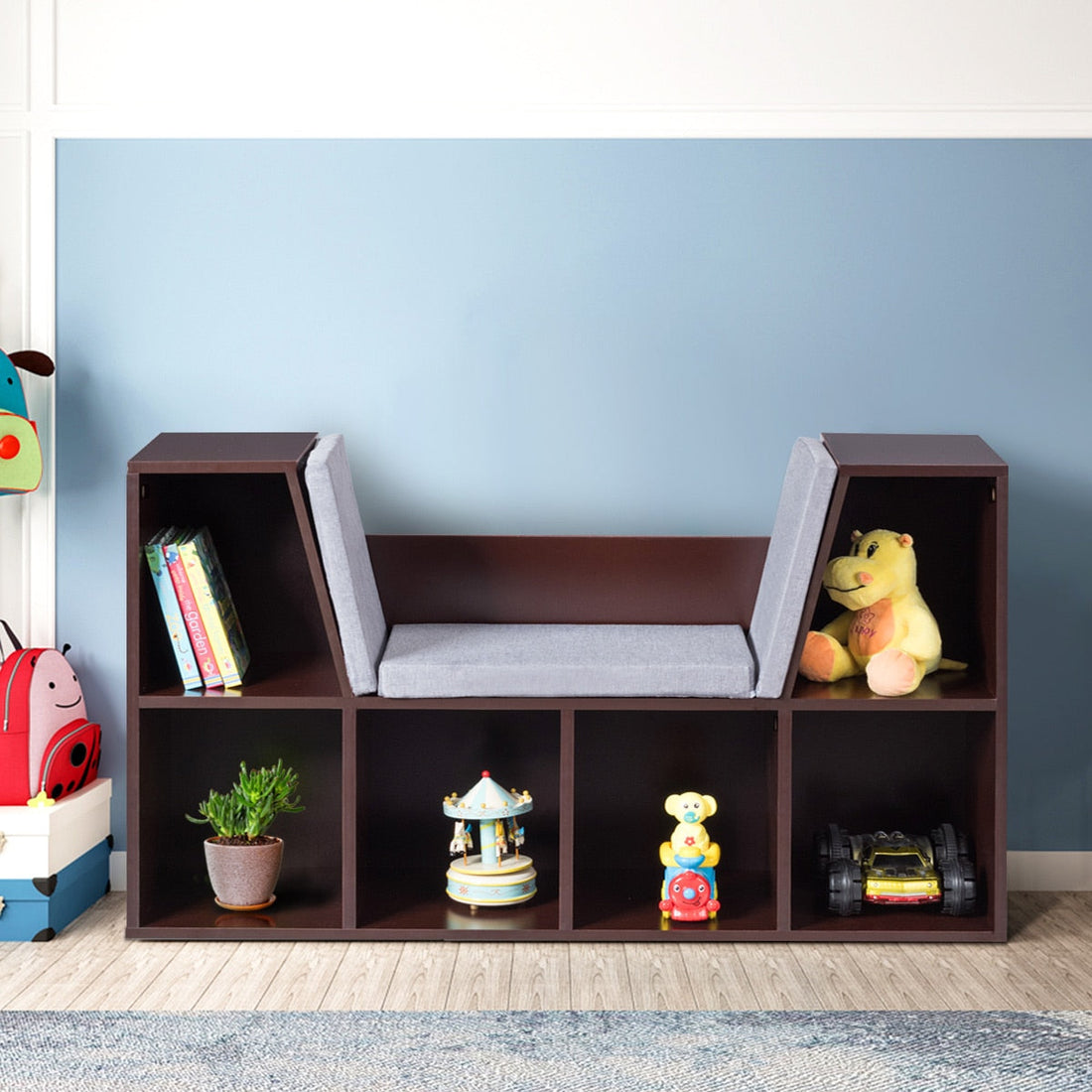 6 Cubby Multi-Functional Kids Storage Cabinet childrensterritory