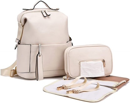 7-in-1 Baby Large Capacity Diaper Bag with Changing Pad childrensterritory