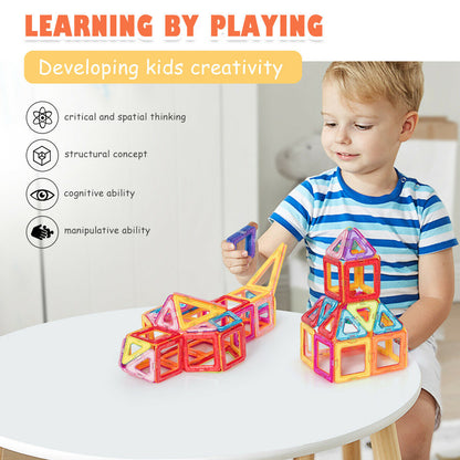 77 Pcs Kids Magnetic Tiles Building Blocks Set/Playboards childrensterritory