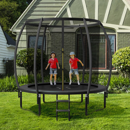 8-12FT Recreational Trampoline with Enclosure Net childrensterritory