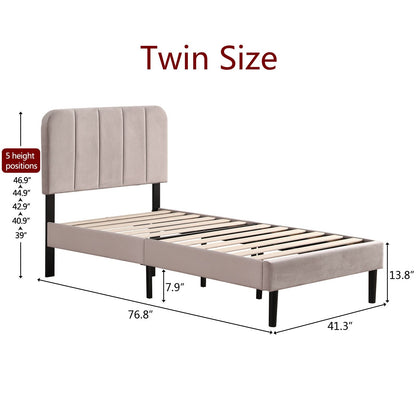 Adjustable 3 Sizes Flannelette Soft-Packed Bed Frame childrensterritory
