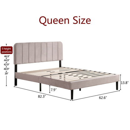 Adjustable 3 Sizes Flannelette Soft-Packed Bed Frame childrensterritory
