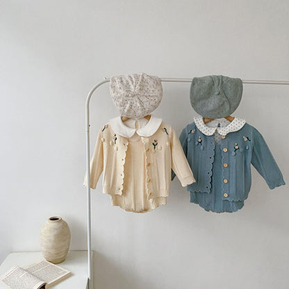 Baby 2pcs Knitted Sweater &amp; Jumpsuit Set childrensterritory