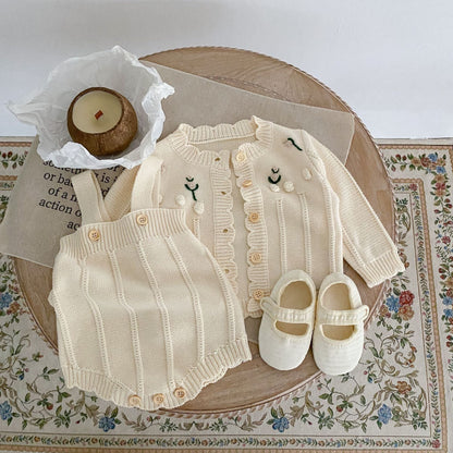 Baby 2pcs Knitted Sweater &amp; Jumpsuit Set childrensterritory