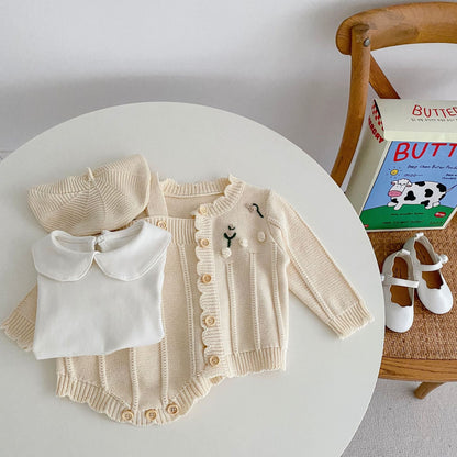 Baby 2pcs Knitted Sweater &amp; Jumpsuit Set childrensterritory