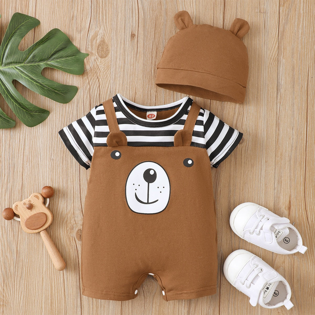 Baby Boy 2Pcs Cute Bears Retro Romper/Bodysuit childrensterritory